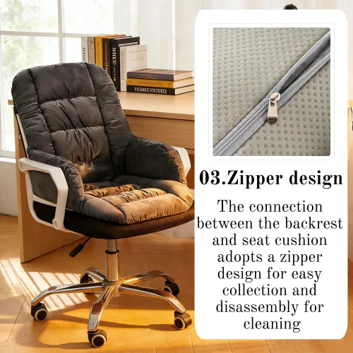 Miniatura 4 de Cojín para silla de escritorio con respaldo alto, almohadilla de asiento para silla de oficina con parte inferior antideslizante para oficina