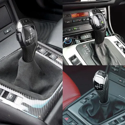 Miniatura 6 de Acouto Pomo de palanca de cambios automático para E46 E60 E61 Refit para coche F30 eléctrico LHD automático LED palanca de cambios Kit