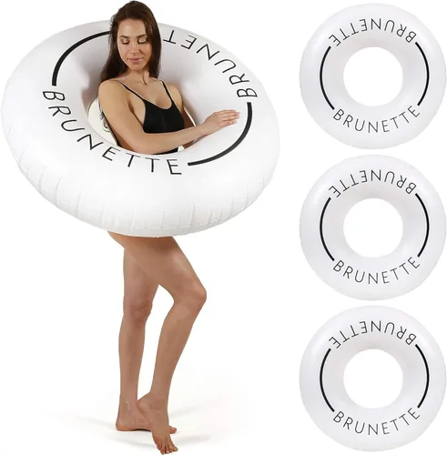 Miniatura 14 de Loteli Flotador de natación – Anillo de natación inflable minimalista estético Accesorio clásico para fiesta, sesión de fotos, diversión y Castaño