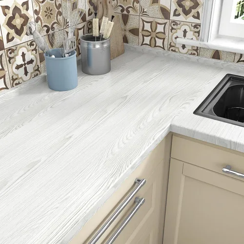Miniatura 10 de WESTICK Papel de contacto de madera gris para encimeras, papel tapiz de madera gris, autoadhesivo, impermeable, papel de contacto de grano de madera