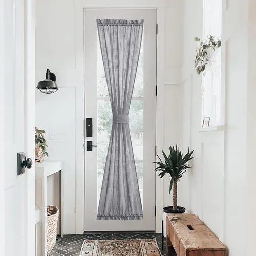 Miniatura 97 de NICETOWN - Cortinas transparentes para puerta de ventana, tratamiento de ventana lateral para puertas estrechas de vidrio/cocina/puerta delantera