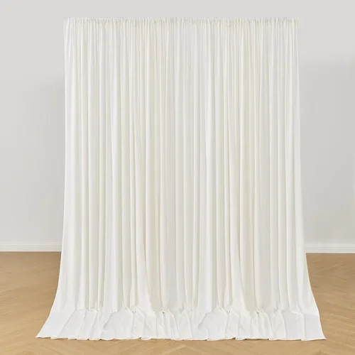 Miniatura 15 de Cortinas tipo telón de 10 x 10 pies sin arrugas de color azul bebé para fiestas, cortinas tipo telón de tela gruesa para foto de boda, cumpleaños