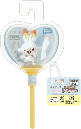 Miniatura 4 de Takara Tomy Pokemon Poke Peace Doll Scorbunny - Figura de anime - Rojo