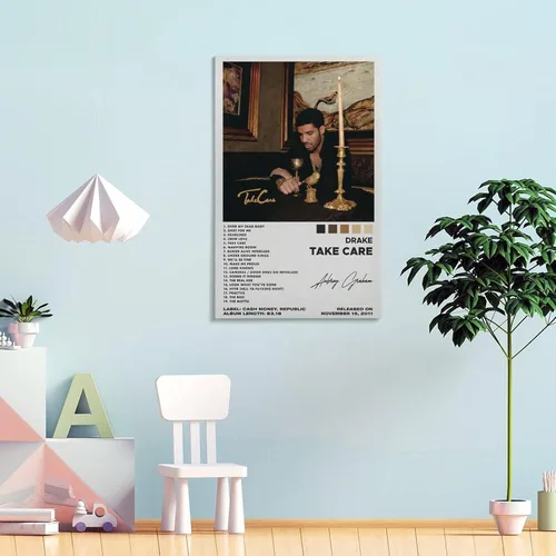 Miniatura 4 de Pósteres de portada de álbum Take Care para decoración estética de pared, pinturas en lienzo, decoración de pared, decoración del hogar, decoración
