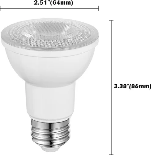 Miniatura 4 de PAR20 Bombilla de luz de inundación, bombillas brillantes de 9 W (equivalente a 90 W), iluminación empotrada, 720 lúmenes, blanco suave de 4000 K