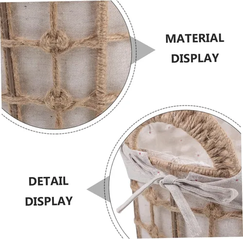 Miniatura 3 de Zerodeko 1 cesta tejida para ropa sucia, cuerda plegable
