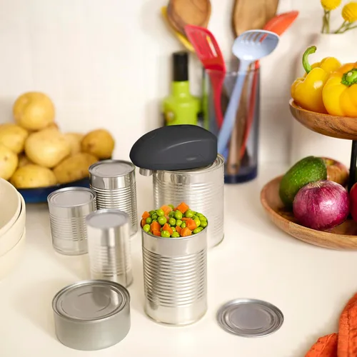 Miniatura 7 de bella Abrelatas automático, manos libres, funciona con pilas, inalámbrico, hoja de acero inoxidable para abrir cualquier tamaño de lata con imán