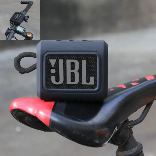 Miniatura 5 de Hermitshell Funda rígida de viaje para altavoz Bluetooth portátil JBL Go 3 / Go 4 (carbón, funda de silicona)