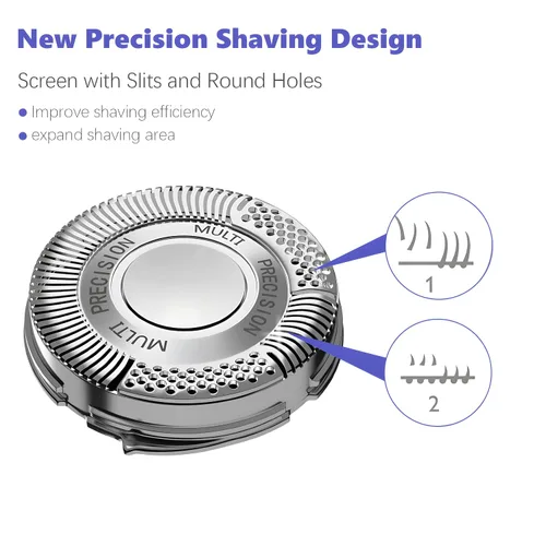 Miniatura 2 de SH50 - Cabezales de repuesto compatibles con afeitadoras eléctricas Philips Norelco Series 5000, cabezal de corte de afeitar serie 5000 (S5xxx)