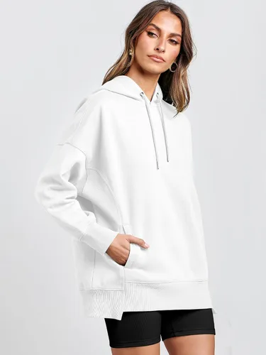 Miniatura 5 de ANRABESS Sudaderas con capucha de gran tamaño para mujer, sudadera de forro polar 2024, trajes de moda para adolescentes y niñas