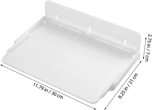 Miniatura 3 de UPKOCH Estante flotante plegable para pared, no se pega en la bandeja organizadora de la mesita de noche, estantes pequeños plegables