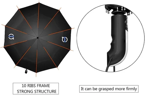 Miniatura 3 de NEEARI Paraguas UV resistente al viento compatible con Volvo 10 varillas, paraguas automático de apertura y cierre, secado rápido, impermeable