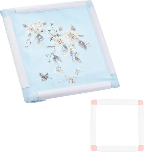 Miniatura 15 de PATIKIL Aros de bordado, marco universal de aro para bordar, reutilizable, cuadrado, rectangular, de plástico, para manualidades, costura