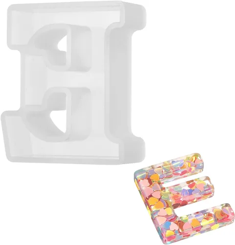 Miniatura 12 de MECCANIXITY Moldes de resina de 2.5 pulgadas, letras del alfabeto mayúscula Z 3D, moldes de silicona para hacer velas, manualidades, letreros