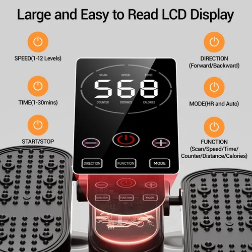 Miniatura 3 de Under Desk Elliptical Machine, Electric Seated Pedal Exerciser, Quiet Leg Exerciser While Sitting for Seniors, Mini Portable Leg Exercise Machine