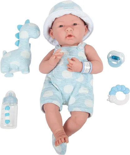 Miniatura 3 de JC Toys La Newborn Muñeca bebé de vinilo completo anatómicamente correcta de 15" de niño en azul y accesorios de lujo, diseñada por Berenguer., Azul
