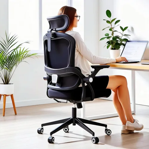 Miniatura 15 de Ergonomic Office Chair - 350LB Comfy Desk Chairs with Adjustable Lumbar Back and Support, Mesh Computer Chairs with Wheels and Arms for Home Office