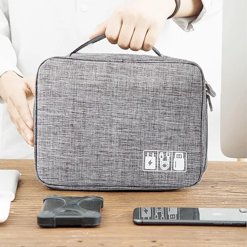 Miniatura 7 de Estuche Organizador Pequeño para Dispositivos Electrónicos USB Cargador Accesorios Ratón Cable de Teléfono Tarjeta SD Banco de Energía Auriculares