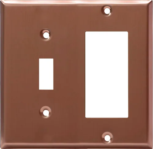 Miniatura 35 de ENERLITES - Placa de pared combinada de acero inoxidable para interruptor de palanca y decorativo, resistente a la corrosión, placa metálica de 2