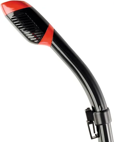 Miniatura 2 de Cressi Adult Diving Dry Snorkel with Splash Guard and Top Valve - Supernova Dry: Designed in Italy Negro/Rojo