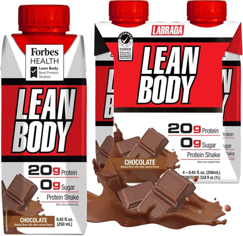 Miniatura 17 de Lean Body Batido de proteínas listo para beber, 40g de proteína, mezcla de suero, 0 azúcar, sin gluten, 22 vitaminas y minerales