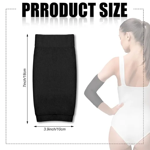 Miniatura 4 de Vicenpal 2 pares de fundas de tatuaje para el antebrazo para mujeres y hombres, cubierta de compresión para la parte superior del brazo (negro, nude)