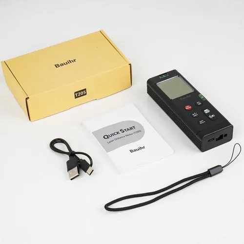 Miniatura 8 de Bilateral Laser Measurement Tool, Bauihr 393ft/120M Rechargeable Aluminum Dual Laser Distance Meter