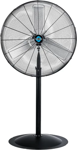 Miniatura 10 de Tornado Ventilador de pedestal de alta velocidad de 20 pulgadas, ventilador de soporte de metal industrial oscilante, 3 velocidades, 5000 CFM, motor