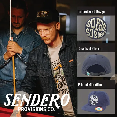Miniatura 2 de Sendero Provisions Co. So Bueno Gorra ajustable Snapback con diseño bordado (azul) - Talla única, Azul
