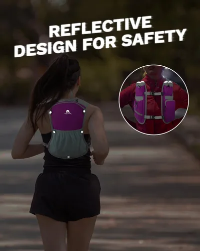 Miniatura 7 de Chaleco de correr para mujeres y hombres, mochila de hidratación para correr, chaleco para corredores, chaleco de hidratación, con soporte frontal