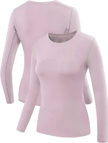 Miniatura 54 de NELEUS - Camisa deportiva de compresión atlética, de manga larga, para mujer, dry fit, paquete de 3