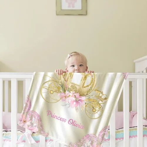 Miniatura 5 de Mantas de bebé personalizadas con nombre, manta de bebé personalizada para niñas, regalos de bebé, manta suave y cálida para recepción de pañales