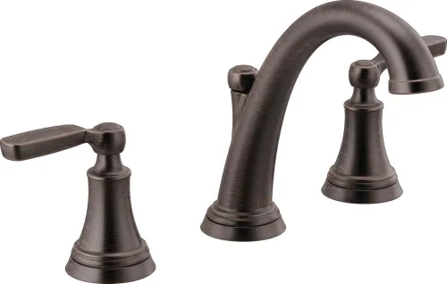 Miniatura 11 de Delta Faucet Woodhurst - Grifo de baño de gran extensión cromado, grifo de baño de 3 agujeros, llave de fregadero de baño, conjunto de desagüe