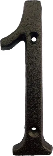 Miniatura 37 de BetLight Número de casa de hierro fundido de 5.5 pulgadas de alto, números de dirección de casa sólidos, elegante acabado marrón negro, fácil
