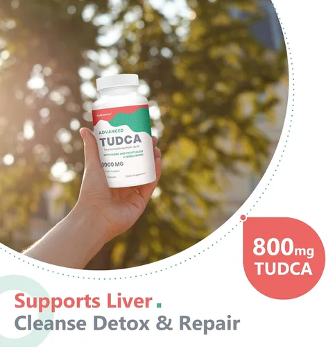 Miniatura 4 de KoNefancy TUDCA Suplementos hepáticos de 1000 mg de sales biliares para desintoxicación hepática, mezcla de hierbas de cardo mariano con ácido