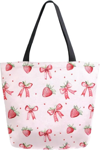 Miniatura 16 de SUABO Bolsa de asas de cocina reutilizable para comestibles, bolsa de compras de lona para exteriores Cactus