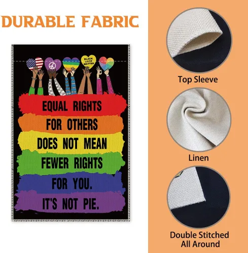 Miniatura 4 de Hafhue Igualdad de derechos para otros no significa menos derechos para ti, bandera de jardín con texto en inglés "It's Not Pie Pride Month", Arco