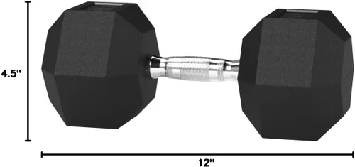 Miniatura 6 de Amazon Basics Mancuerna hexagonal de goma para mano