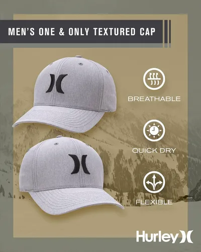 Miniatura 30 de Hurley Gorras para hombre - One & Only Flexfit Textures Cap - Sombreros ajustados para hombre, S-XL