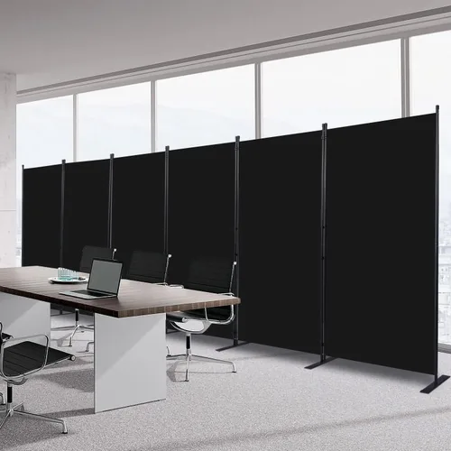 Miniatura 14 de Divisor de habitación portátil de 6 pies y pantallas de privacidad plegables, divisor de tela de 102 pulgadas de ancho para separación
