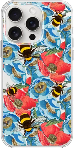 Miniatura 49 de Blingy's Funda para iPhone 15 Pro, lindo estilo de gato con patrón de flor de cerezo divertido diseño de animales de dibujos animados, funda Gato