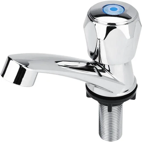 Grifo para lavabo, boquilla de agua de una sola manija, grifo de agua fría G1/2 galvanizado para baño bañera (mango G1/2)