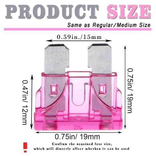 Miniatura 3 de (20 piezas) Fusible de hoja estándar de 3 amperios, fusible automotriz de 3 A para automóvil y camión