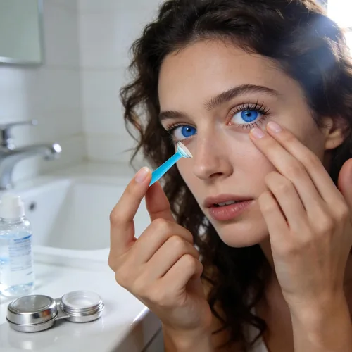Miniatura 7 de 20 herramientas de inserción de lentes de contacto duro, émbolo de silicona para lentes de contacto con ojos, removedor de ventosa y aplicador