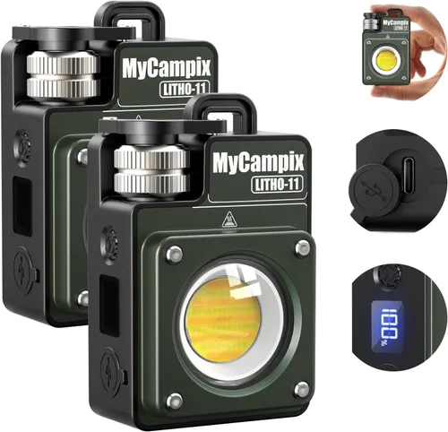 Miniatura 10 de MyCompix - Linterna de camping portátil, linterna LED ajustable de 3500 lúmenes, recargable con tiempo de funcionamiento y pantalla de 2.5 a 15