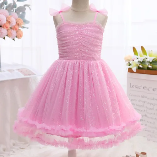 Miniatura 185 de IMEKIS Vestido de princesa de cumpleaños para niña pequeña, confeti brillante, bohemio, arco iris, pastel, sesión de fotos, traje para 1-6T