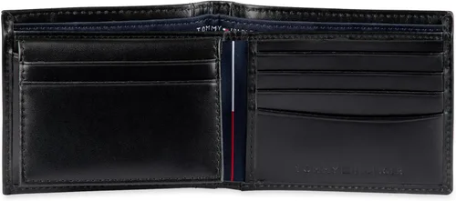 Miniatura 4 de Tommy Hilfiger Cartera de piel auténtica para hombre con ventana de identificación y múltiples ranuras para tarjetas