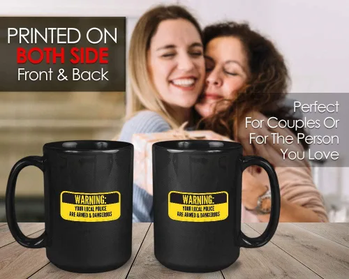 Miniatura 5 de Bubble Hugs Taza de café política con texto en inglés "Your Police Are Armed", Police Cops Democrático, Policía Democrática, Capitalismo