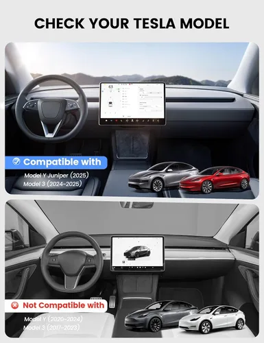 Miniatura 2 de Lamicall Protector de pantalla para Tesla Model Y Juniper 2025 y Model 3 (2024-2026) de 15.4 pulgadas, antiarañazos y huellas dactilares, paquete
